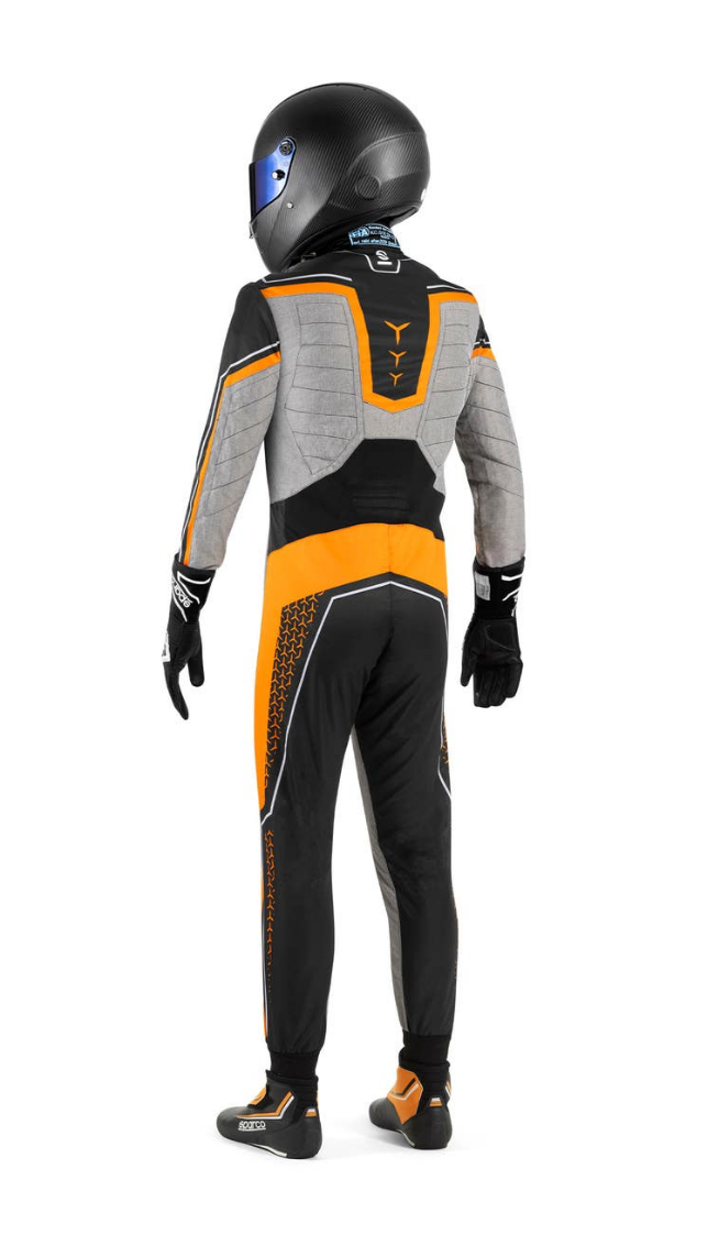 Sparco  Superleggera kart overall FIA 8877-2022 - Zwart / Fluor Oranje
