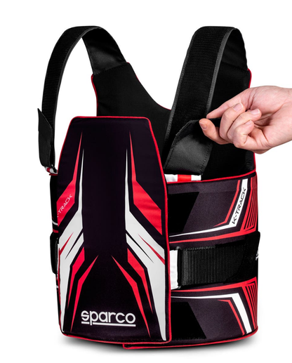 Sparco K-Track FIA 8870-2018 ribbeschermer zwart / rood