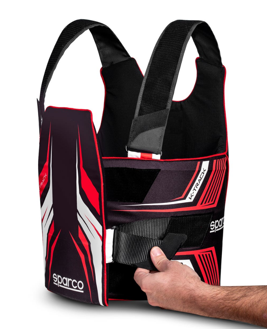 Sparco K-Track FIA 8870-2018 ribbeschermer zwart / rood