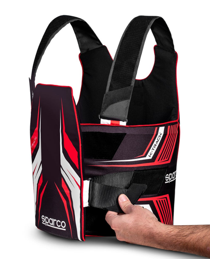 Sparco K-Track FIA 8870-2018 ribbeschermer zwart / rood