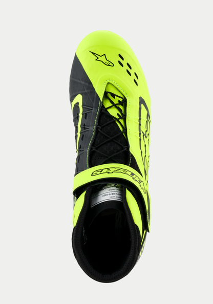 Chaussures de karting Alpinestars KX V3 homologuées FIA, jaune fluo/noir