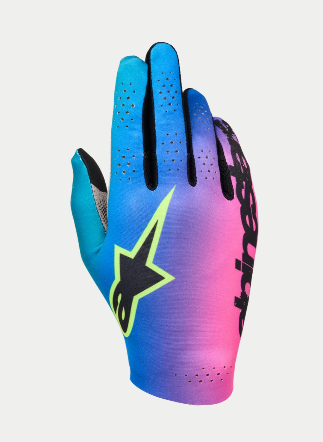 Alpinestars sim racing handschoenen graphic 2 cyaan/roze/fluo geel