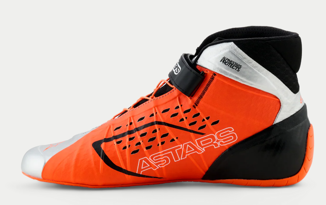 Alpinestars KX V3 FIA gekeurde kartschoenen oranje/zilver