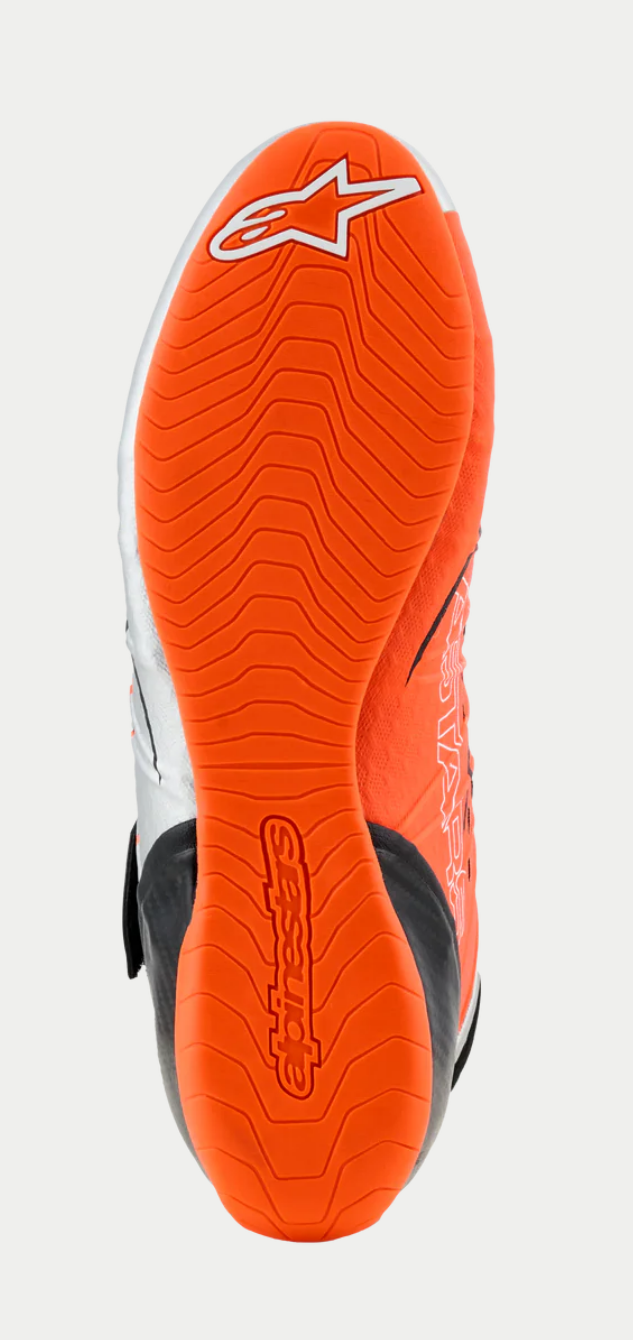 Alpinestars KX V3 FIA gekeurde kartschoenen oranje/zilver