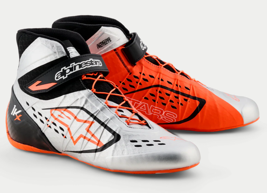 Alpinestars KX V3 FIA gekeurde kartschoenen oranje/zilver