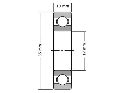 SKF Lager voorvelg / voor naaf 17x10x35 6003-2RSH
