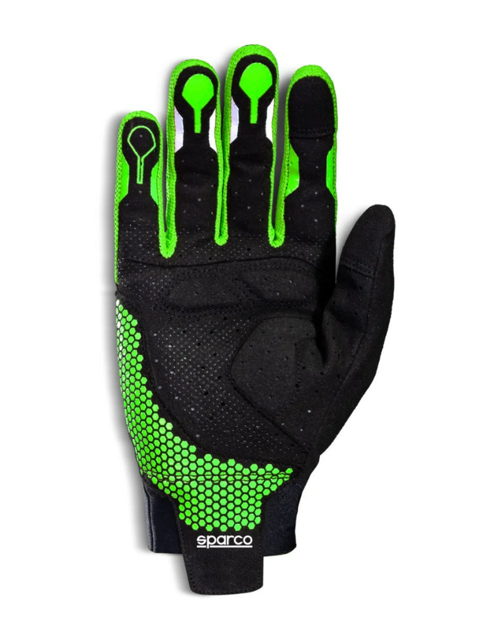 Sparco Hypergrip+ sim racing handschoenen zwart/fluor groen - KartKings
