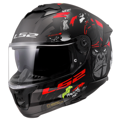 LS2 FF808 Stream II Angry monkey black / red