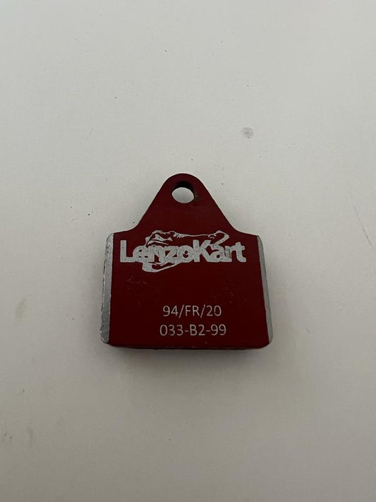Plaquette de frein LenzoKart Mini kart souple rouge LKF12